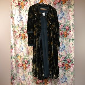Free People Velvet Duster Coat, sunflower pattern!